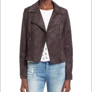 ASTR Charcoal suede moto jacket